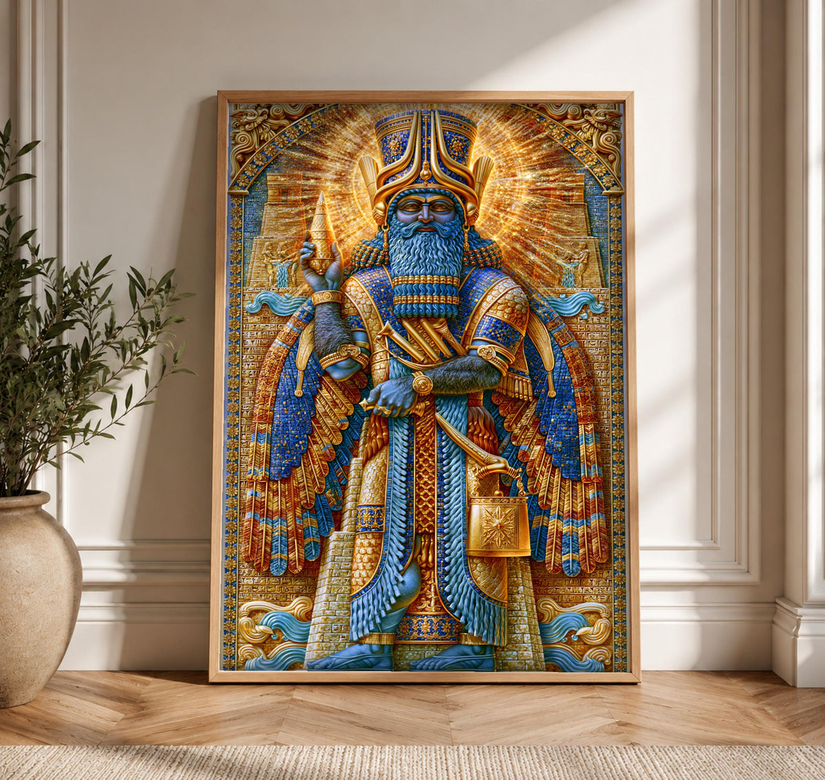 Babylon Wall Art, Marduk God King Print, Bronze Age, Framed Unframed or Digital
