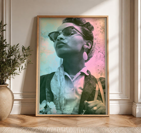African American Art, Retro Wall Portrait, Black Culture Decor, Framed Unframed or Digital