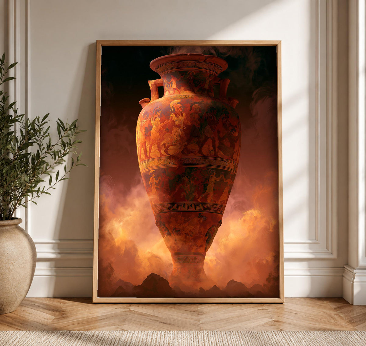 Ancient Greek Art, Mythology Vessel Print, Classical Amphora, Framed Unframed or Digital