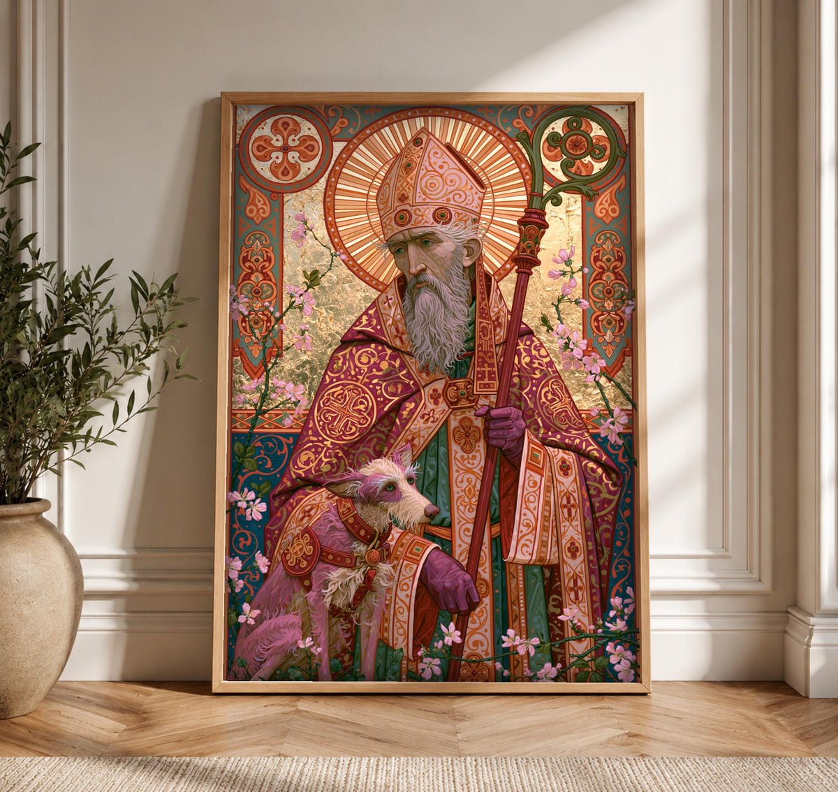 Christian Wall Art, Orthodox Bishop Saint Icon Print, Framed Unframed or Digital