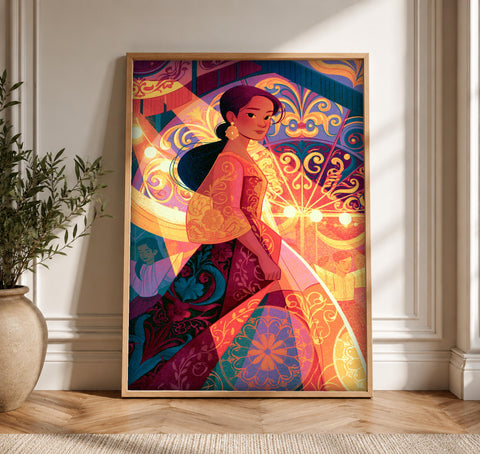 Vibrant Wall Art, Philippine Fiesta Print, Cultural Decor, Framed Unframed or Digital